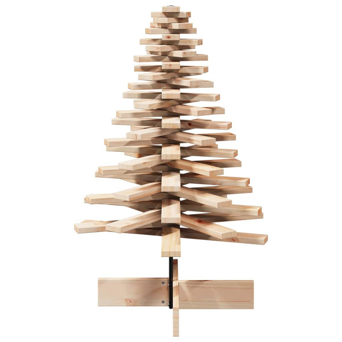 Albero di Natale Decorativo in Legno 100 cm Legno Massello Pino 858204