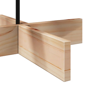 Albero di Natale Decorativo in Legno 100 cm Legno Massello Pino 858204