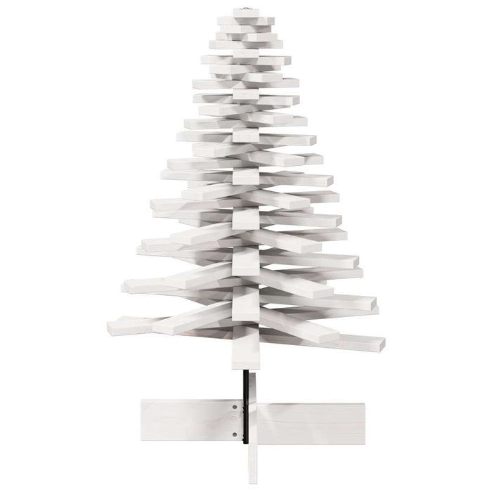 Albero di Natale Decorativo Bianco 100 cm in Legno di Pino 858205
