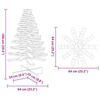 vidaXL Albero di Natale Marrone Cera 100 cm in Legno Massello di Pino