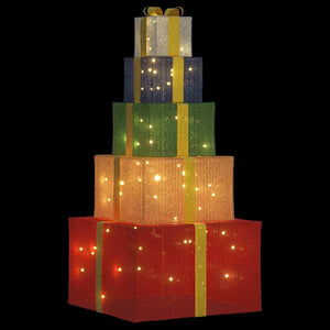 vidaXL Confezione Regalo Decorazioni Natalizie 250 LED Bianco Caldo