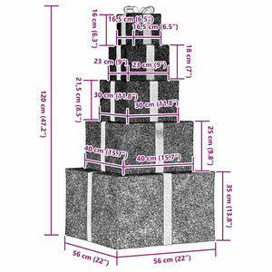 vidaXL Confezione Regalo Decorazioni Natalizie 250 LED Bianco Caldo
