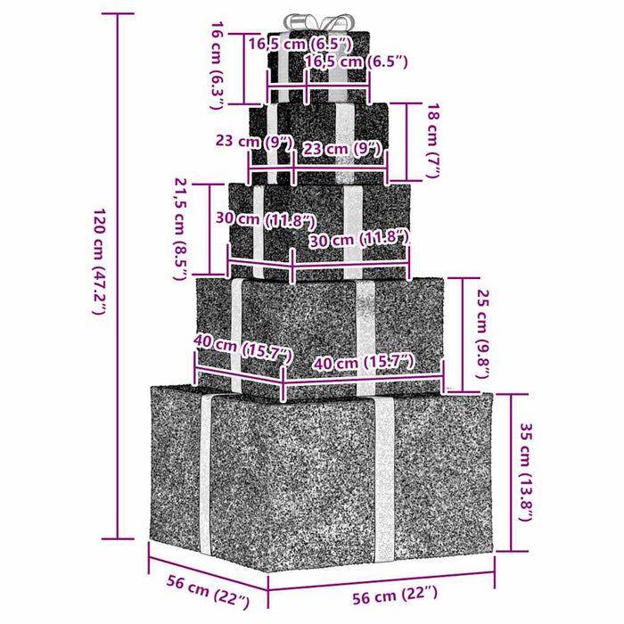Confezione Regalo Decorazioni Natalizie 250 LED Bianco Caldo