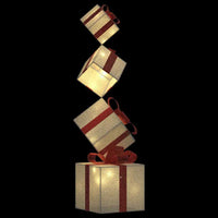 Confezione Regalo Decorazione Natalizia 80 LED Bianco Caldo