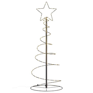 Albero di Natale a LED 80 LED Bianco Caldo 120 cm
