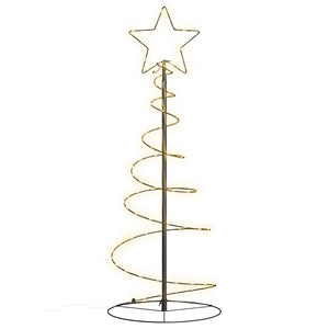 Albero di Natale a LED 80 LED Bianco Caldo 120 cm 4019497