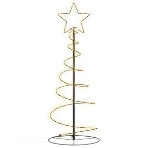 Albero di Natale a LED-Luci decorative natalizie 80 LED Bianco Caldo 120 cm