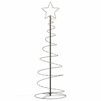 vidaXL Albero di Natale a LED 100 LED Bianco Caldo 150 cm