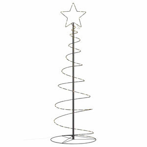 vidaXL Albero di Natale a LED 100 LED Bianco Caldo 150 cm