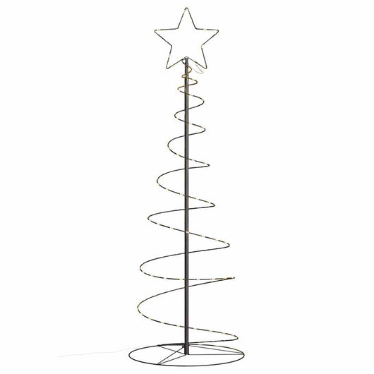 vidaXL Albero di Natale a LED 100 LED Bianco Caldo 150 cm