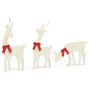 Decorazione Natalizia Renna 3 pz 90 LED Bianco Caldo 4019500