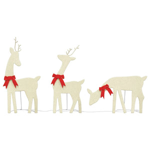 Decorazione Natalizia Renna 3 pz 90 LED Bianco Caldo 4019500