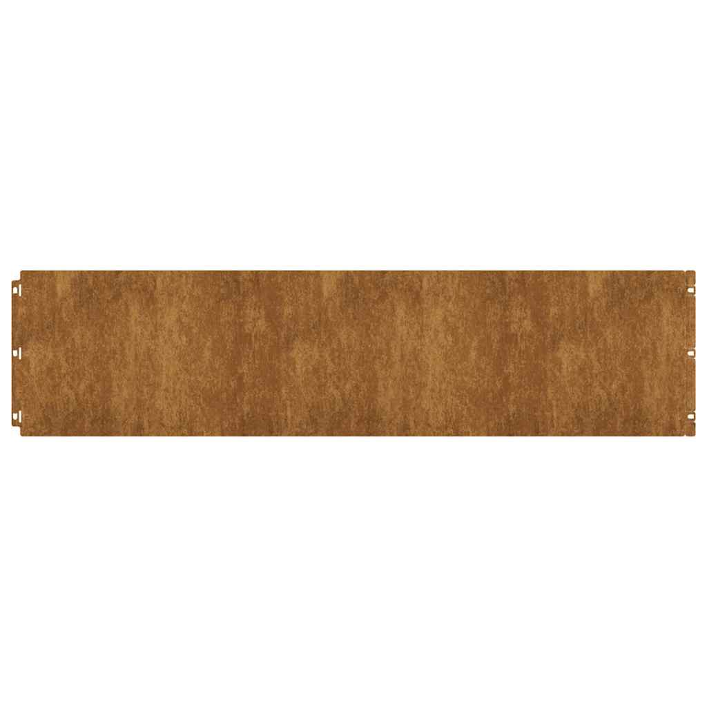 Bordure per Prato 20 pz 25x103 cm Flessibile Acciaio Corten 858325