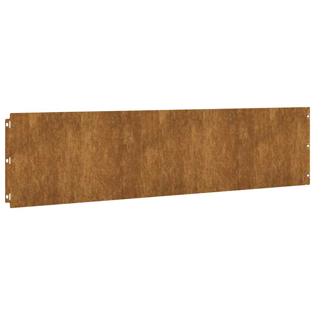 Bordure per Prato 20 pz 25x103 cm Flessibile Acciaio Corten