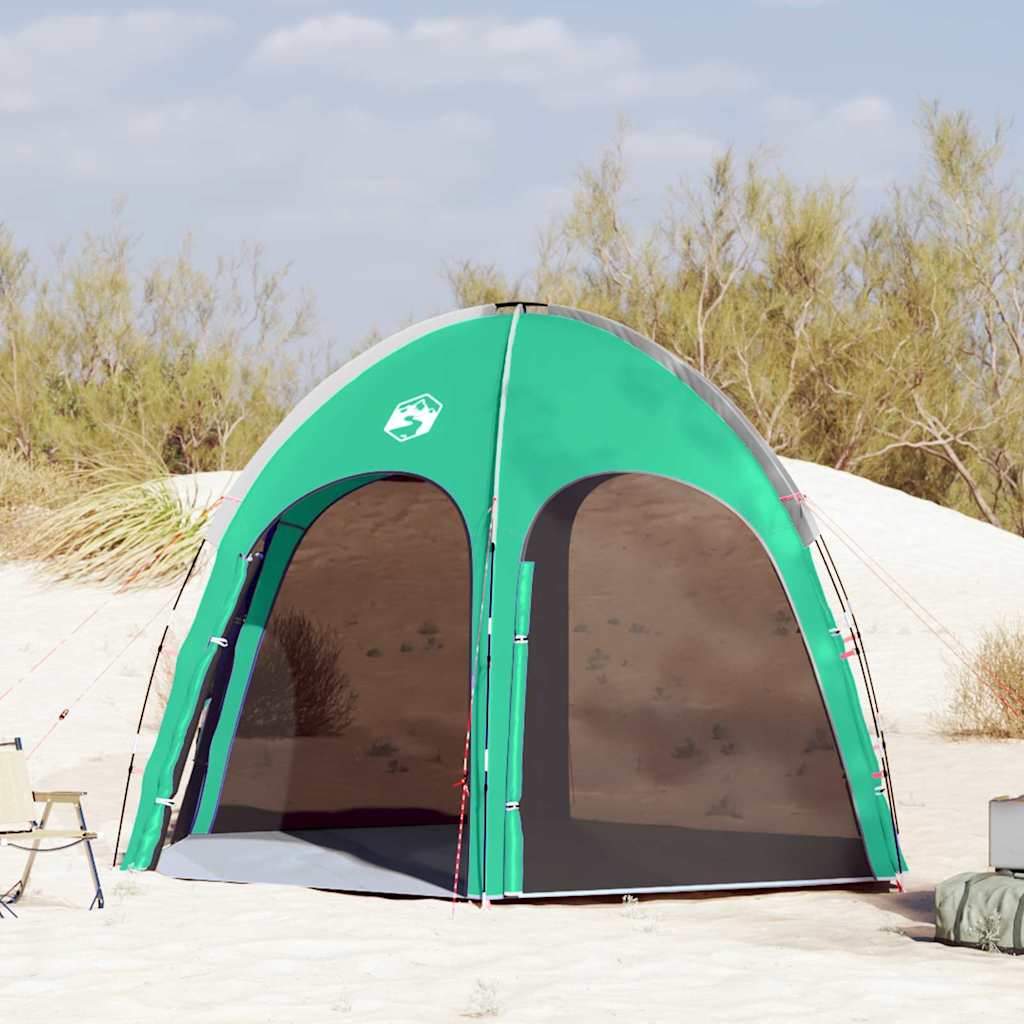 Tenda da Piscina verde mare 366 x 305 x 231 cm Poliestere 4100653