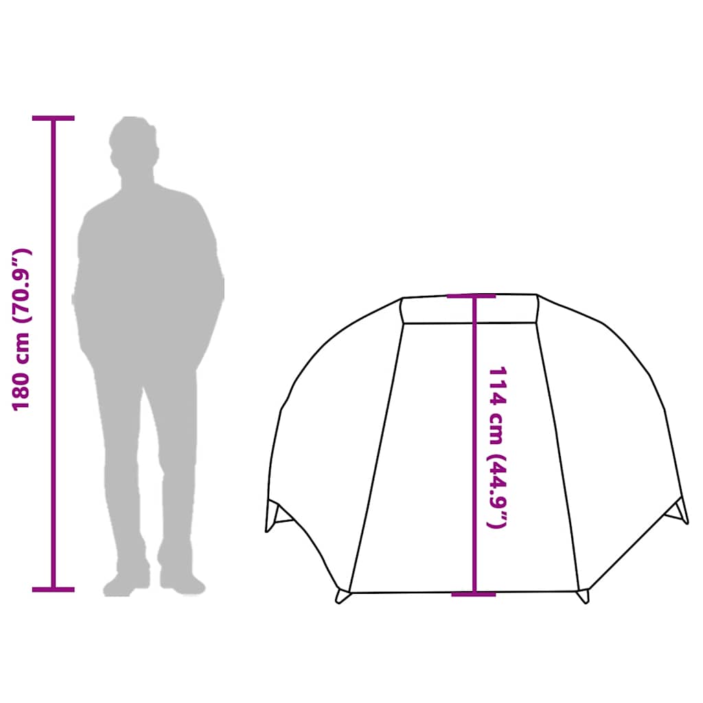 Tenda da Pesca per 3 Persone Verde Oliva Impermeabile 4100655