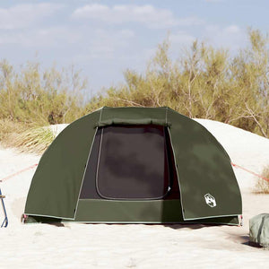 vidaXL Tenda da Pesca per 3 Persone Verde Oliva Impermeabile