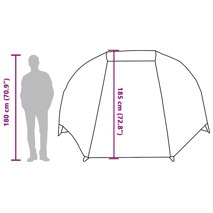 Tenda da Pesca per 5 Persone Verde Oliva Impermeabile 4100658