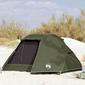 Tenda da Pesca per 5 Persone Verde Oliva Impermeabile