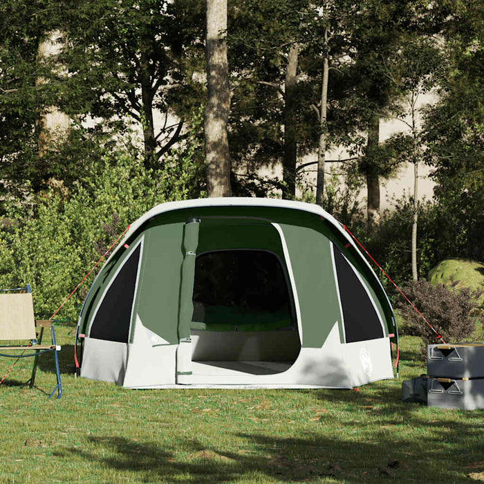 Tenda da Campeggio a Cabina per 4 Persone Verde Impermeabile