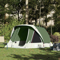 Tenda da Campeggio a Cabina per 4 Persone Verde Impermeabile 4100664