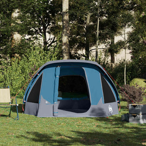 Tenda da Campeggio a Cabina per 4 Persone Blu Impermeabile 4100665