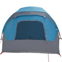 Tenda da Campeggio a Cabina per 4 Persone Blu Impermeabile 4100665
