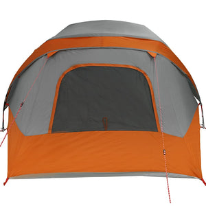 Tenda Familiare Cabina 6 Persone Grigia Arancione Impermeabile 4100669