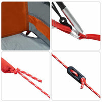 Tende Grigio e arancione 721 x 335 x 212 cm Poliestere 4100672