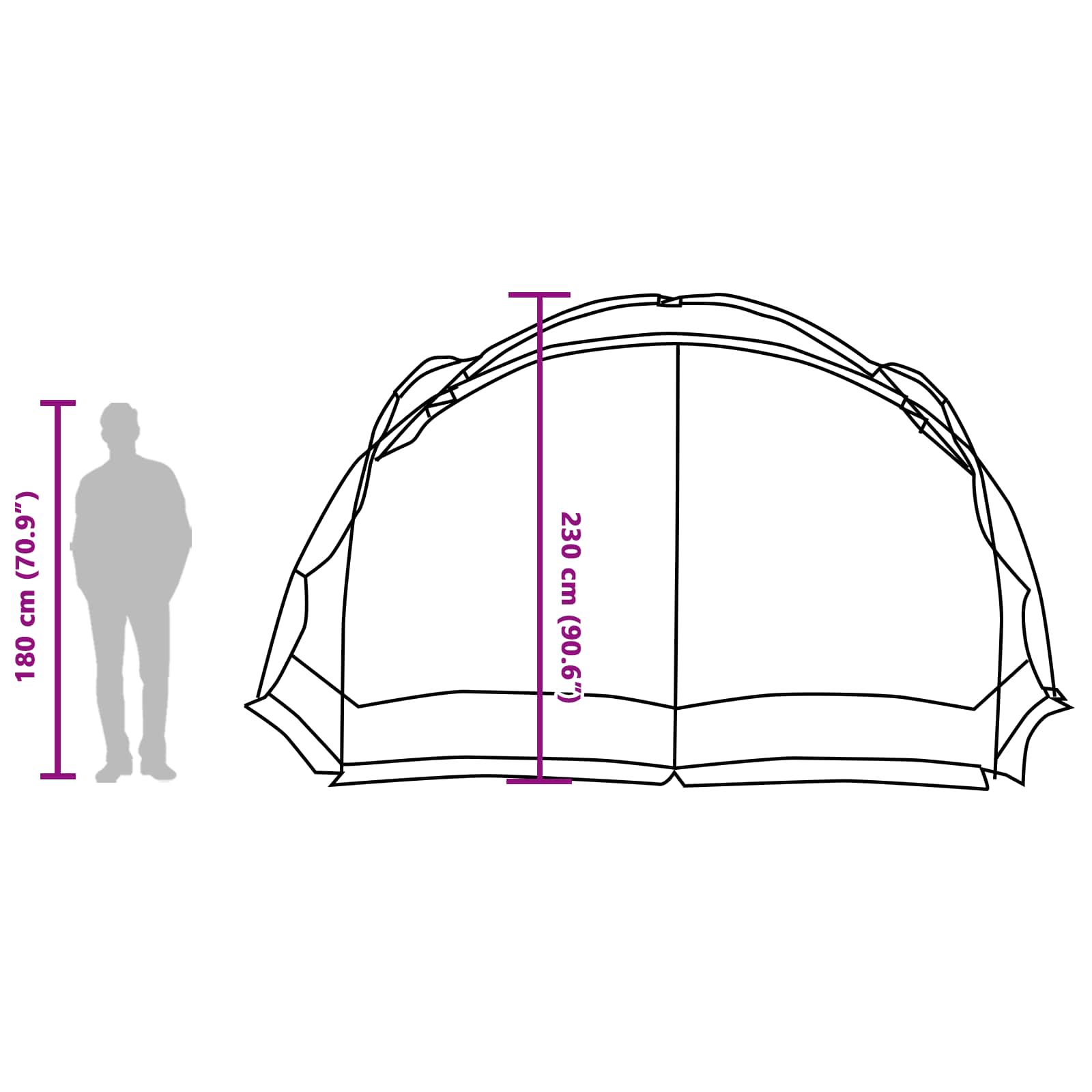 Tende con tetto azzurro 434 x 434 x 230 cm Poliestere 4100694