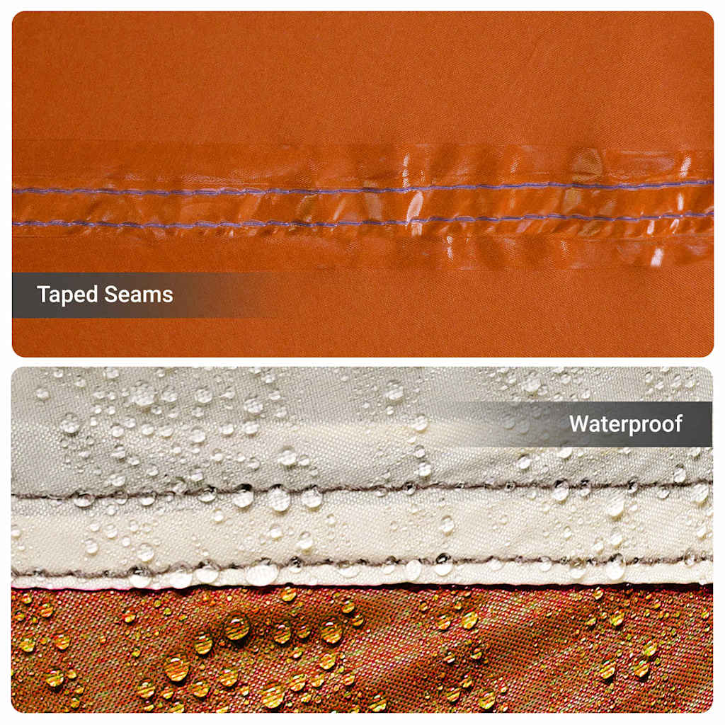 Tende Grigio e arancione 622 x 295 x 238 cm Poliestere 4100702