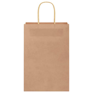 Sacchetti di Carta 50 pz con Manici Marrone 21x11x31 cm 4101574