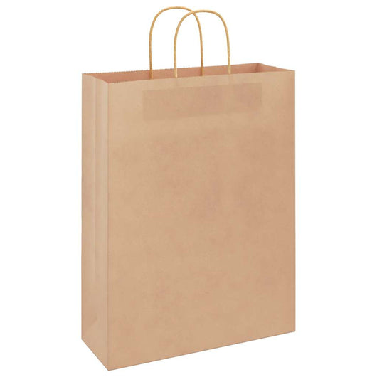 Sacchetti di Carta 50 pz con Manici Marrone 32x12x42 cm 4101578