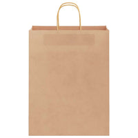 Sacchetti di Carta 50 pz con Manici Marrone 32x12x42 cm