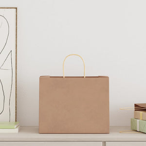 vidaXL Sacchetti di Carta 50 pz con Manici Marrone 32x22x24 cm