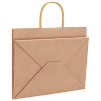 Sacchetti di Carta 50 pz con Manici Marrone 32x22x24 cm 4101581