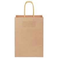 Sacchetti di Carta 250 pz con Manici Marrone 15x8x21 cm