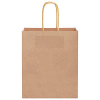 Sacchetti di Carta 250 pz con Manici Marrone 18x8x22 cm