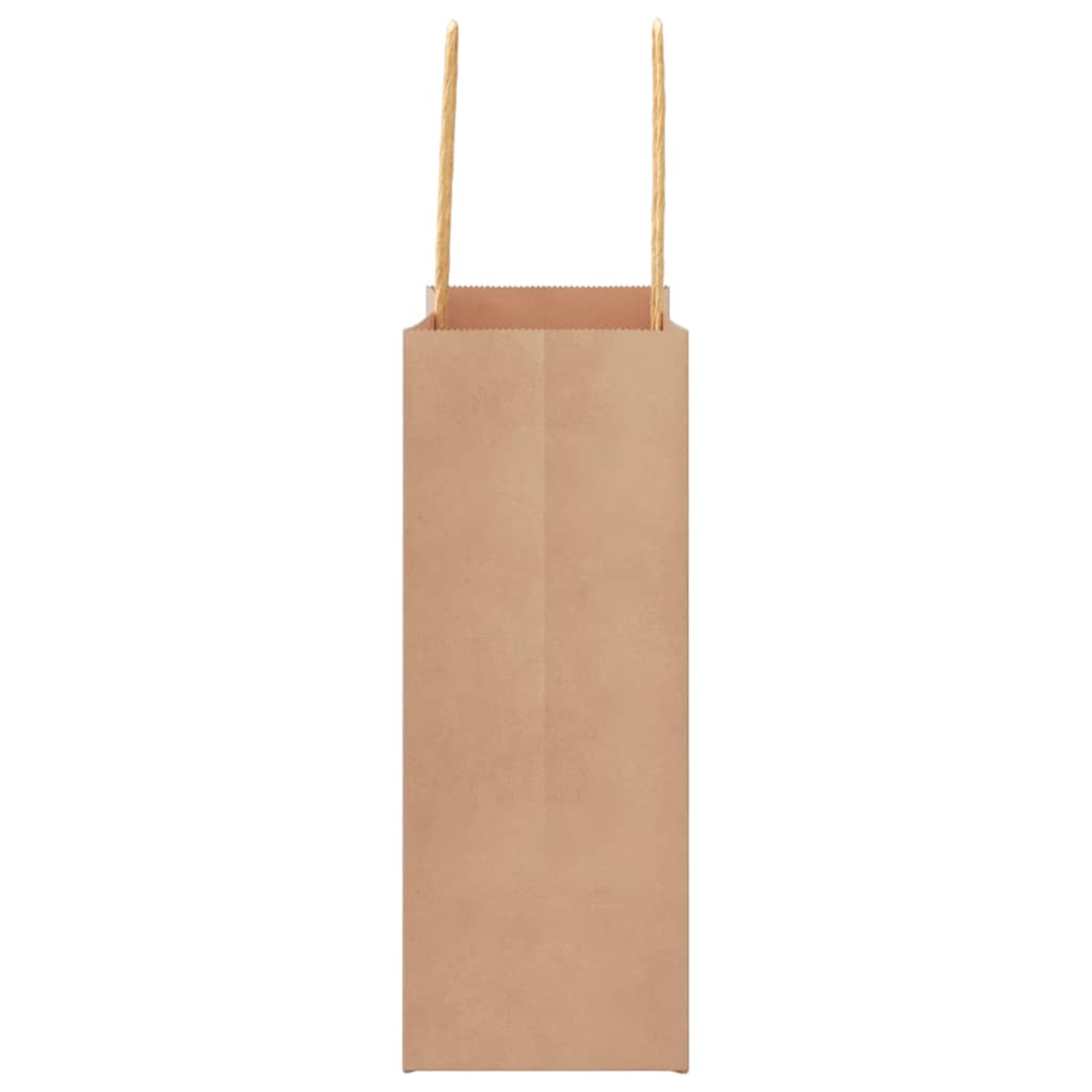 Sacchetti di Carta 250 pz con Manici Marrone 18x8x22 cm