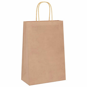 Sacchetti di Carta 250 pz con Manici Marrone 21x11x31 cm 4101588