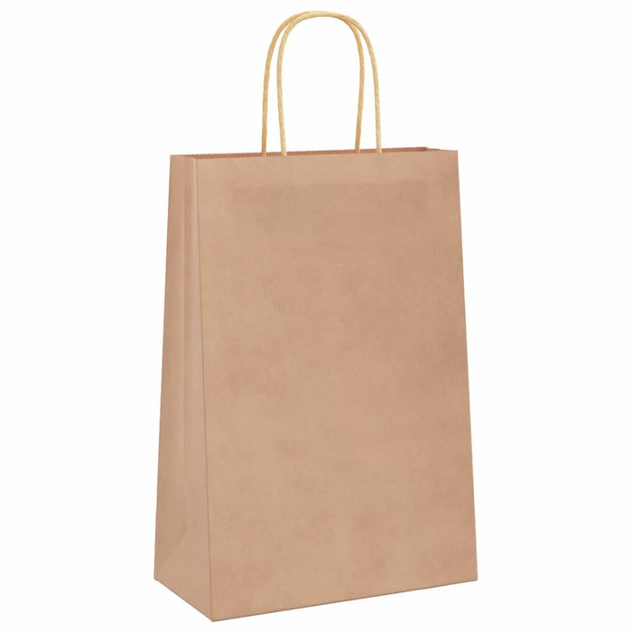 Sacchetti di Carta 250 pz con Manici Marrone 21x11x31 cm 4101588