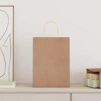 Sacchetti di Carta 250 pz con Manici Marrone 26x12x35 cm 4101590