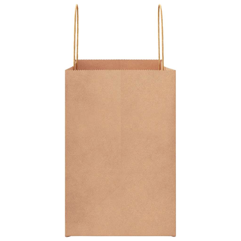 Sacchetti di Carta 250 pz con Manici Marrone 26x17x25 cm 4101591