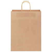 Sacchetti di Carta 250 pz con Manici Marrone 32x12x42 cm