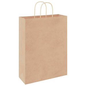 Sacchetti di Carta 250 pz con Manici Marrone 32x12x42 cm 4101592