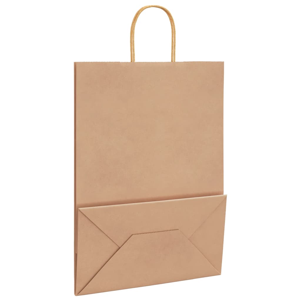 Sacchetti di Carta 250 pz con Manici Marrone 32x17x44 cm 4101594