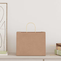 Sacchetti di Carta 250 pz con Manici Marrone 32x22x24 cm 4101595