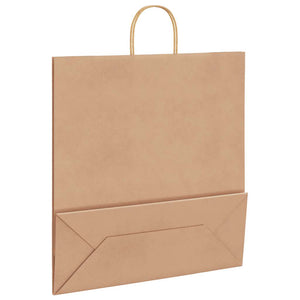 vidaXL Sacchetti di Carta 250 pz con Manici Marrone 45x17x48 cm
