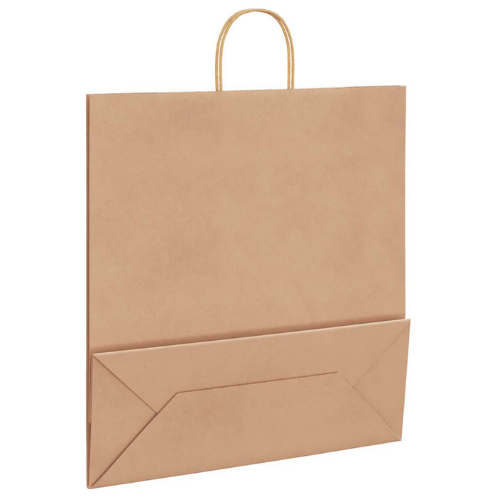 vidaXL Sacchetti di Carta 250 pz con Manici Marrone 45x17x48 cm