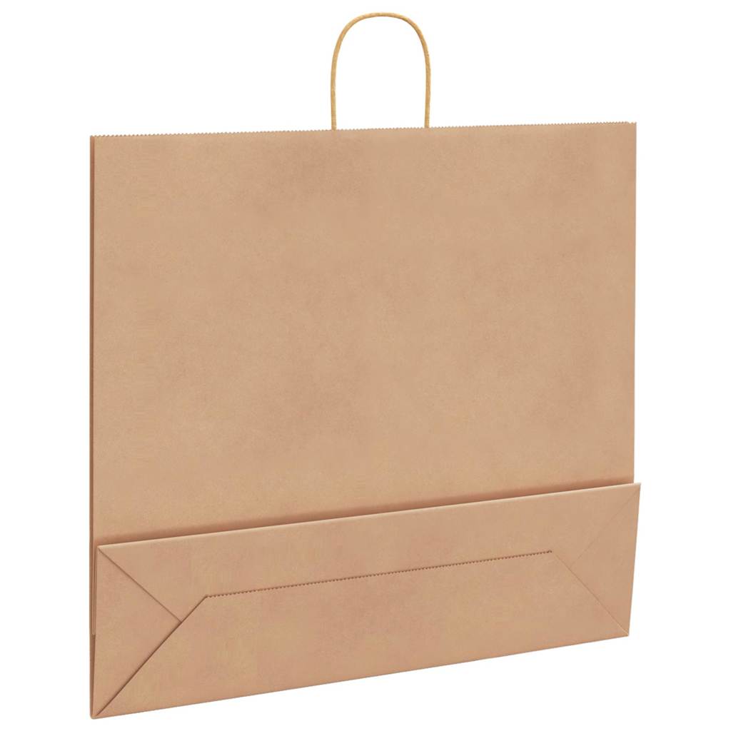 Sacchetti di Carta 250 pz con Manici Marrone 54x15x49 cm 4101598